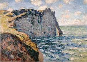 「エトルタ、アヴァルの崖」（1885年）クロード・モネ