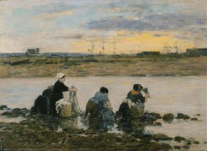 「川で洗濯をする女たち」（1880‐85年）ウジェーヌ・ブーダン