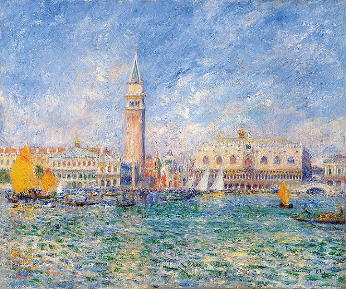 「ヴェネツィアのドゥカーレ宮殿」（1881年）ピエール＝オーギュスト・ルノワール