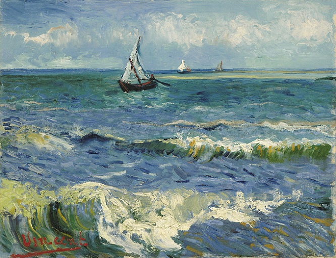「サント＝マリー＝ド＝ラ＝メールの海景」（1888年6月）フィンセント・ファン・ゴッホ