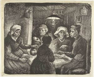 「ジャガイモを食べる人々」（1885年4月）フィンセント・ファン・ゴッホ