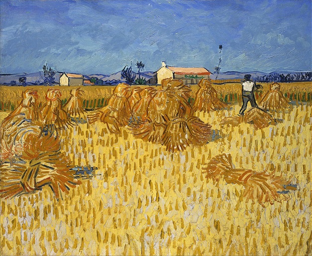 「プロヴァンスの収穫期」（1888年）フィンセント・ファン・ゴッホ