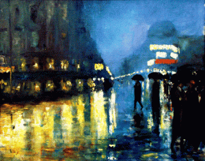 「夜のポツダム広場」（1920年代半ば）レッサー・ユリィ