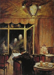 「Abend im Cafe Bauer」（1894年）レッサー・ユリィ