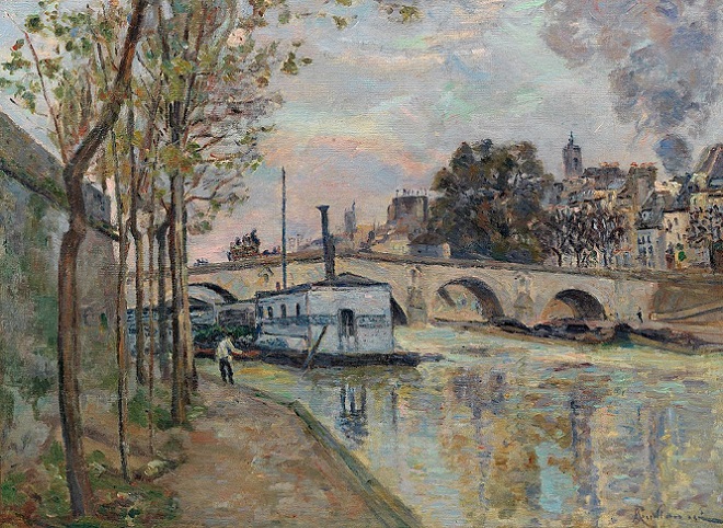 「パリのセーヌ川」（1874年頃）アルマン・ギヨマン