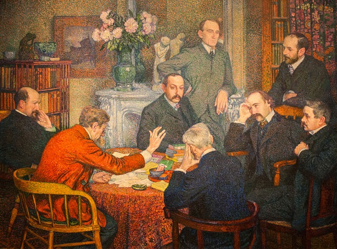 「エミール・ヴェルハーレンらの集い」（1903年）テオ・ファン・レイセルベルヘ