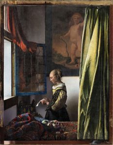 「窓辺で手紙を読む女（修復後）」（1657‐59年頃）ヨハネス・フェルメール
