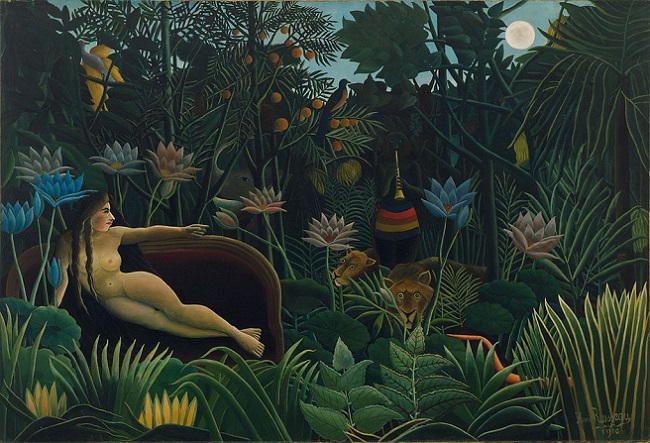 「夢」（1910年）アンリ・ルソー