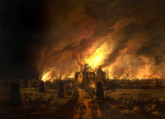 「デラフトの大火」（1662年）エフベルト・ファン・デル・プール