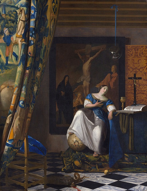 「信仰の寓意」（1670‐1672年頃）ヨハネス・フェルメール