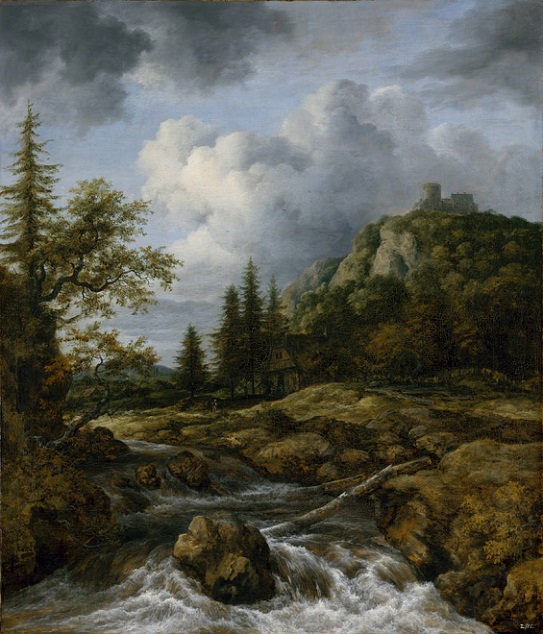 「城山の前の滝」（1665‐1670年頃）ヤーコプ・ファン・ライスダール