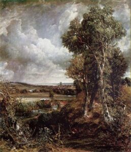 「デダムの谷」（1828年）ジョン・コンスタブル