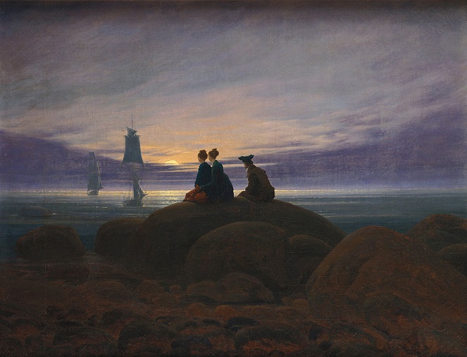 「海の月の出」（1822年）カスパー・ダーヴィト・フリードリヒ