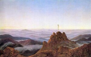 「リーゼンゲビルゲ山の朝」（1810‐1811年頃）カスパー・ダーヴィト・フリードリヒ