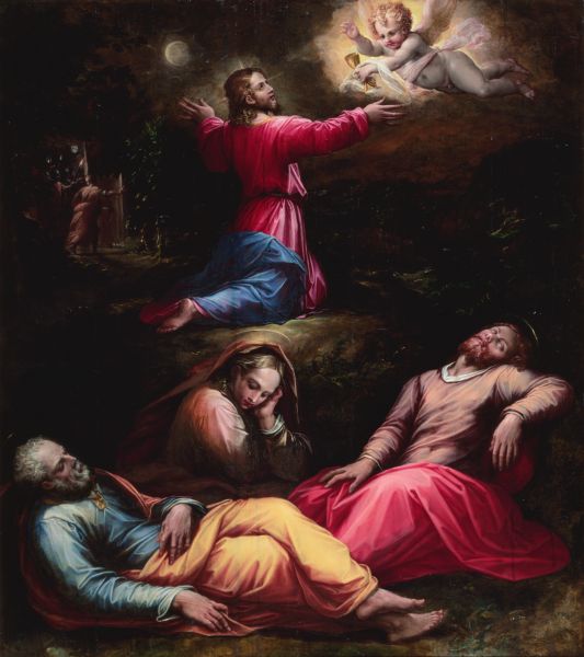「ゲッセマネの祈り」（1570年頃）ジョルジョ・ヴァザーリ