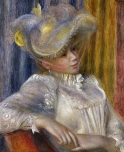 「帽子の女」（1891年）ピエール=オーギュスト・ルノワール