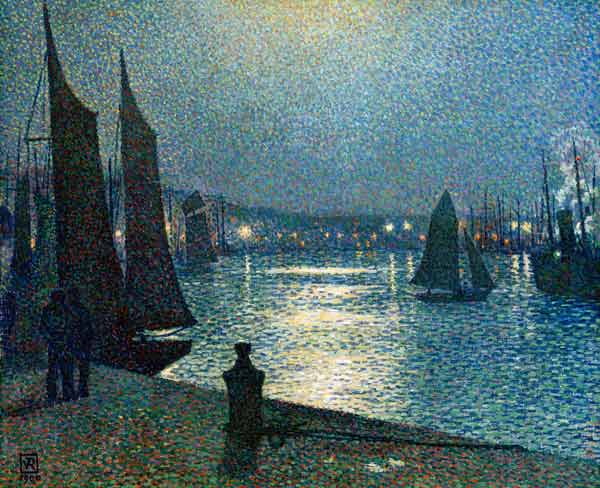 「ブローニュ＝シュル＝メールの月光」（1900年）テオ・ファン・レイセルベルヘ
