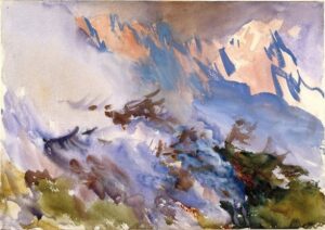 「山火事」（1903‐1908年頃）ジョン・シンガー・サージェント