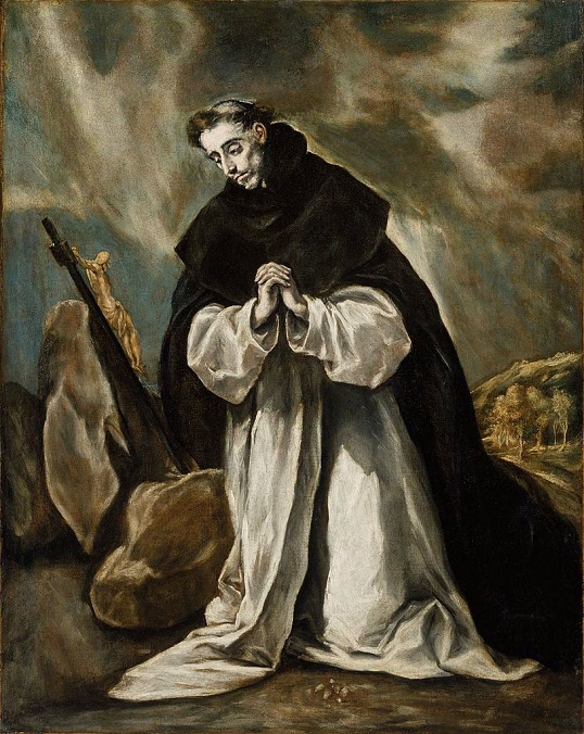 「祈る聖ドミニクス」（1605年頃）エル・グレコ