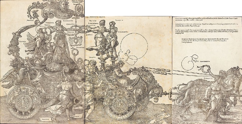 「マクシミリアン1世の凱旋車（左）」（1518‐1522年頃）アルブレヒト・デューラー