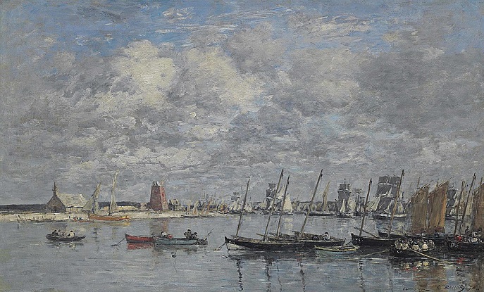 「カマレの港」（1872年）ウジェーヌ・ブーダン