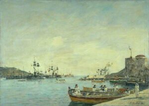 「Villefranche Harbour」（1892年）ウジェーヌ・ブーダン