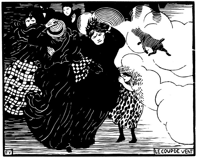 「突風」（1894年）フェリックス・ヴァロットン