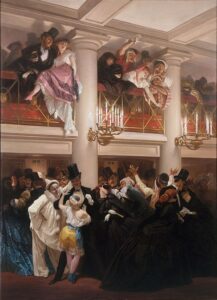 「オペラ座の舞踏会」（1866年）ウジェーヌ・ジロー