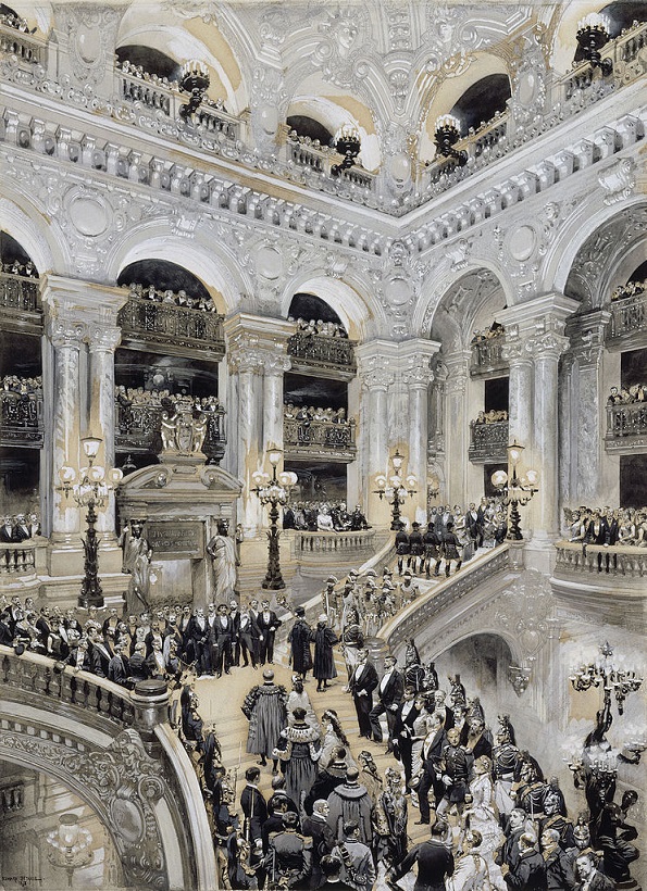 「パリ・オペラ座の落成式、1875年1月5日」（1878年）ジャン＝バティスト＝エドゥアール・ドゥタイユ