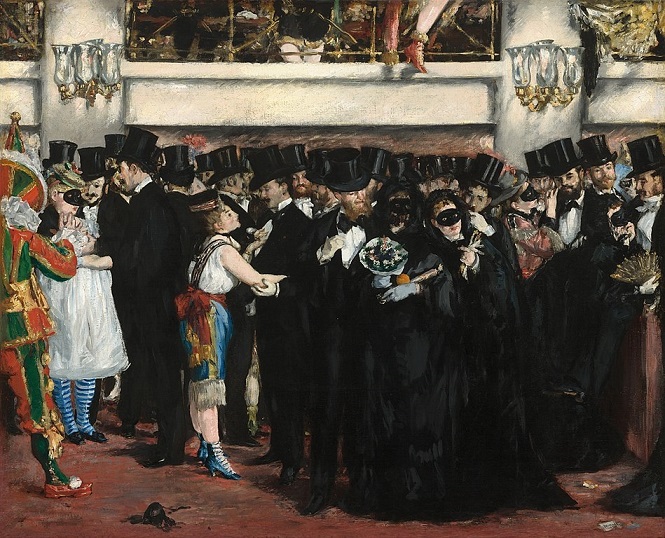 「オペラ座の仮面舞踏会」（1873年）エドゥアール・マネ