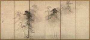 「松林図屏風（左隻）」（安土桃山時代、16世紀）長谷川等伯筆