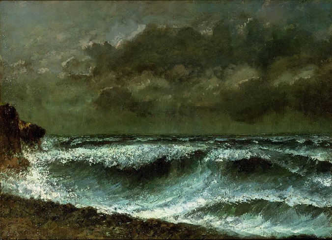 「水平線上のスコール」（1872‐73年頃）ギュスターヴ・クールベ