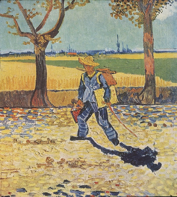 「タラスコンへの道を行く画家」（1888年）フィンセント・ファン・ゴッホ