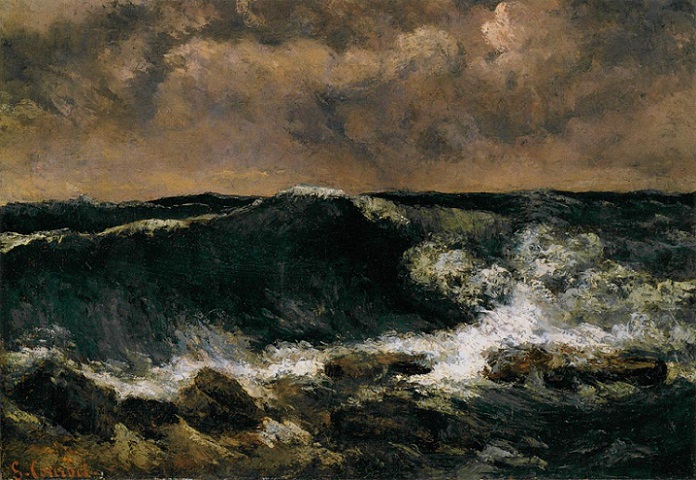 「波」（1869‐70年頃）ギュスターヴ・クールベ