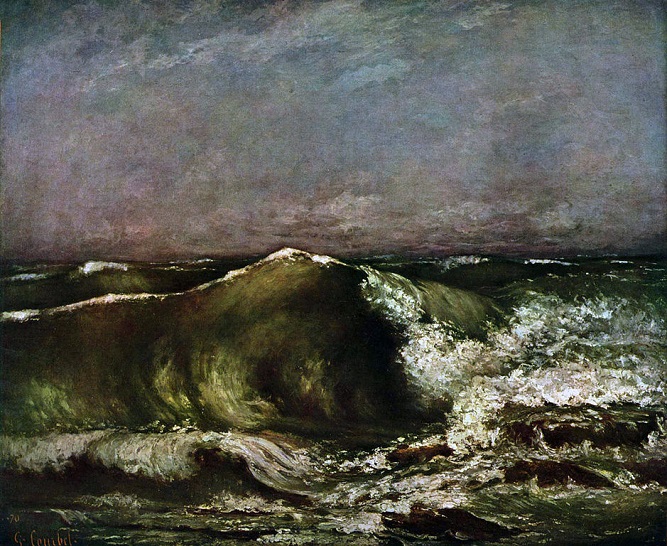 「波」（1870年）ギュスターヴ・クールベ