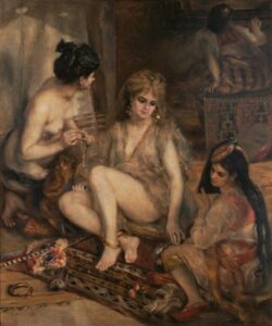 「アルジェリア風のパリの女たち」（1872年）ピエール＝オーギュスト・ルノワール