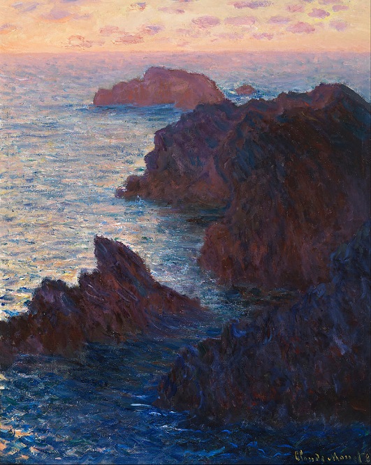 「Rocks at Belle lle, Port Domois」（1886年）クロード・モネ