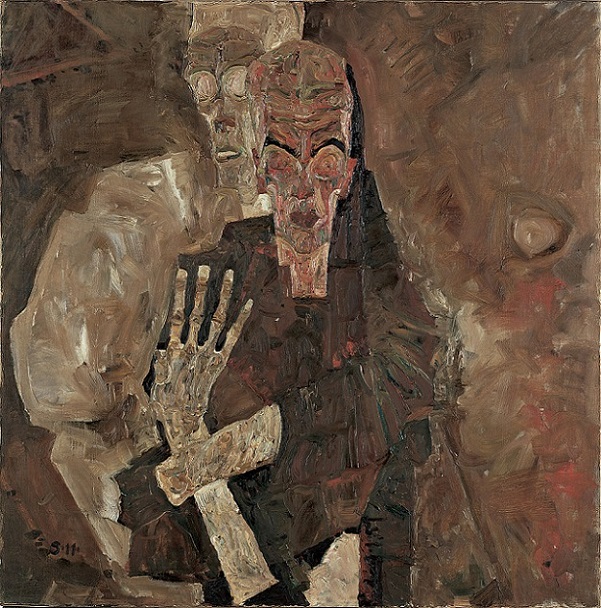 「自分を見つめる人ll（死と男）」（1911年）エゴン・シーレ
