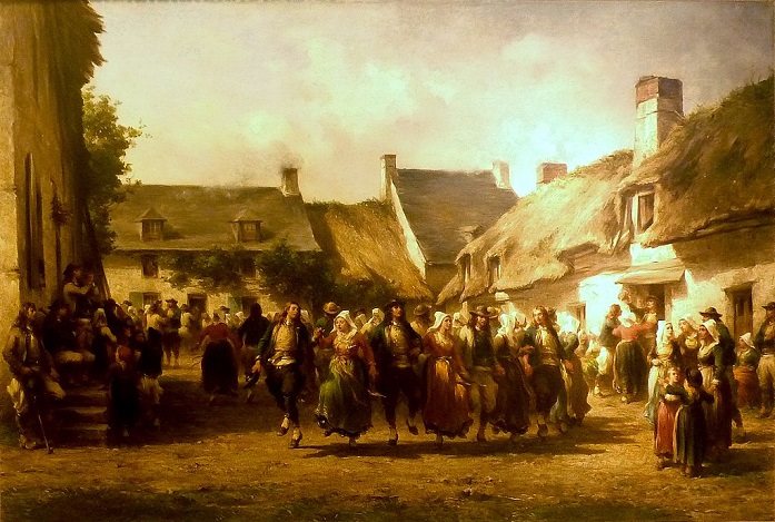 「ブルターニュの婚礼」（1863年）アドルフ・ピエール・ルルー