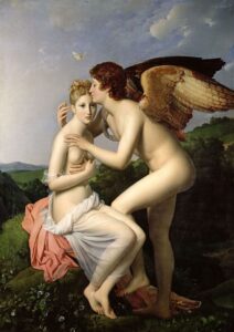 「アモルの最初のキスを受けるプシュケ」（1798年）フランソワ・ジェラール