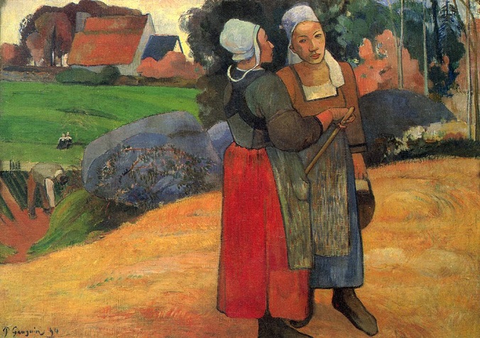 「ブルターニュの農婦たち」（1894年）ポール・ゴーガン
