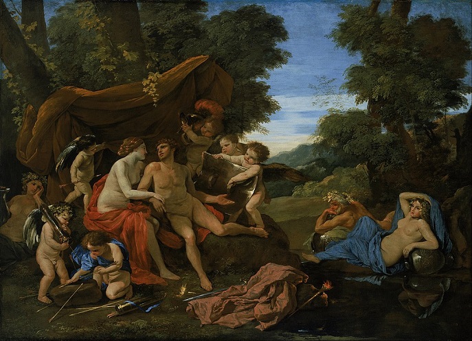 「マルスとヴィーナス」（1630年頃）二コラ・プッサン