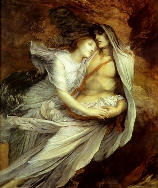 「パオロとフランチェスカ」（1872年）ジョージ・フレデリック・ワッツ