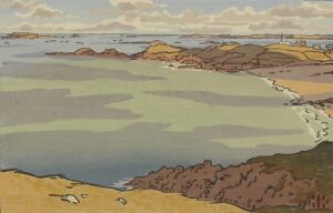 「連作「ブルターニュ風景」より：≪ギャルド＝ゲランから眺めたデコレ岬≫」（1891年）アンリ・リヴィエール