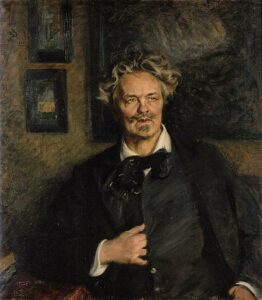 「アウグスト・ストリンドベリの肖像画」（1905年）リッカルド・ベリ