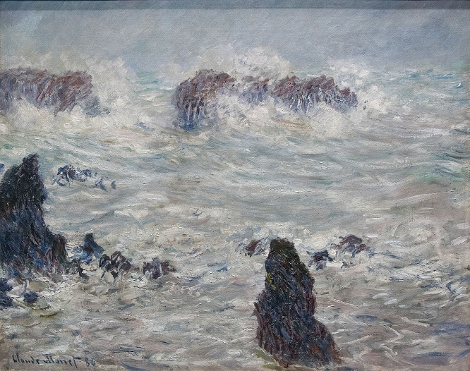 「嵐のベリール」（1886年）クロード・モネ