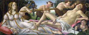 「ヴィーナスとマルス」（1485年頃）サンドロ・ボッティチェッリ