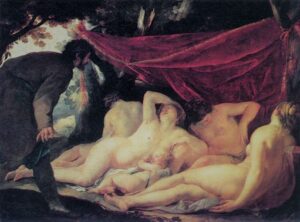 「人間に驚くヴィーナスと三美神」（1629年頃）ジャック・ブランシャール