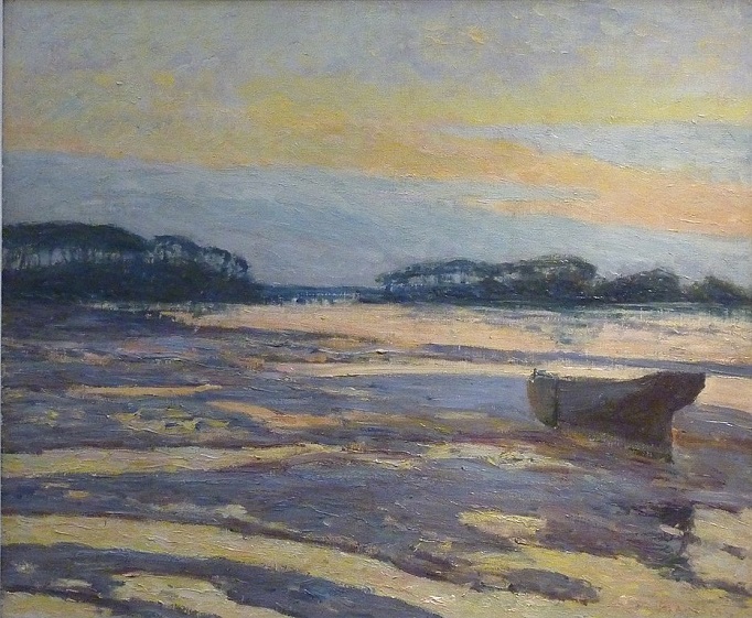 「海岸の泥炭地における黄昏、ロクテュディ」（1898年）マキシム・モーフラ