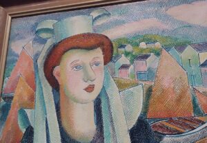 ピエール・ド・ブレの「ブルターニュの女性（detail）」 ※「ブルターニュの光と風」展より